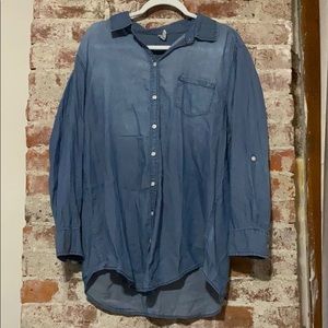 Oversized Denim Button Down